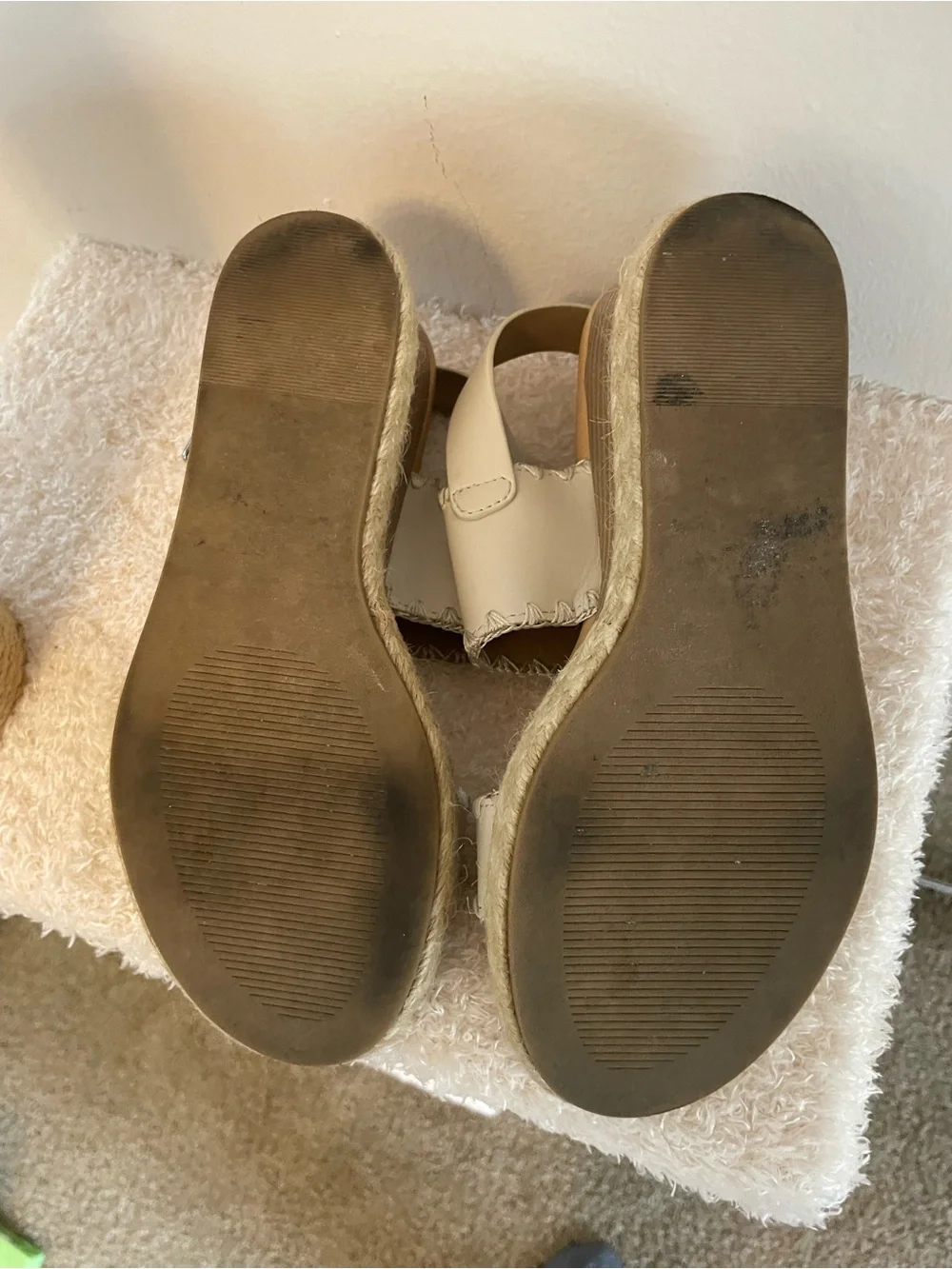 Dolce Vita White Double-Strap Espadrille Sandals